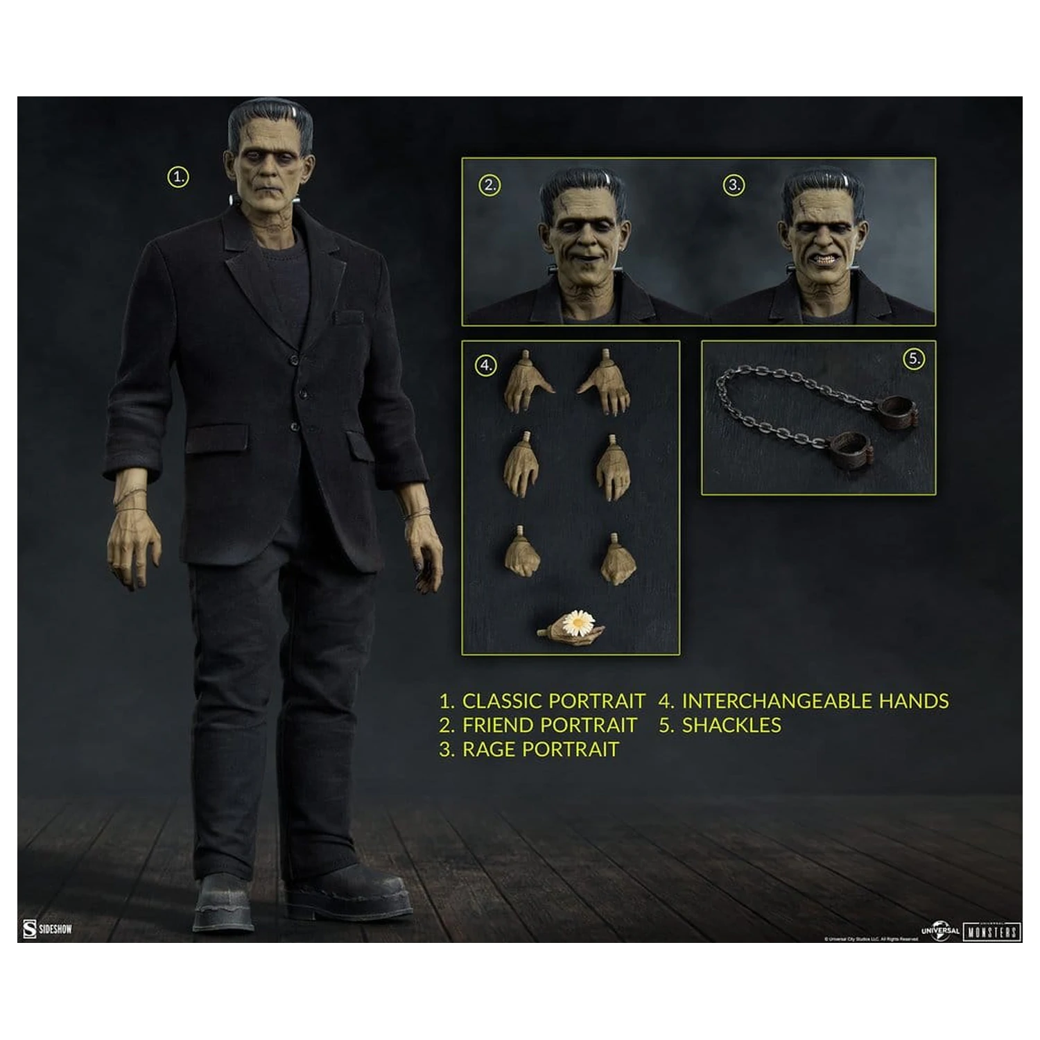 Universal Monsters figurina de actiune 1/6 Frankenstein (Deluxe Edition) 33 cm poza produsului