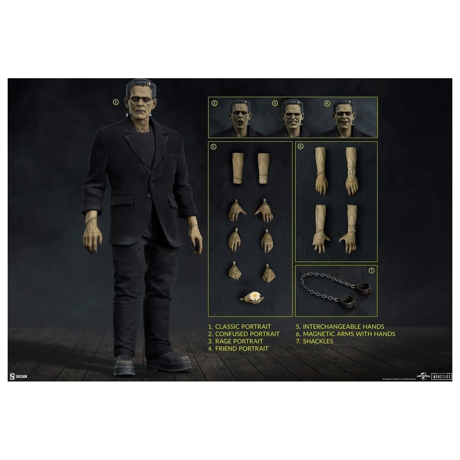 Universal Monsters figurina de actiune 1/6 Frankenstein (Deluxe Plus Edition) 33 cm poza produsului