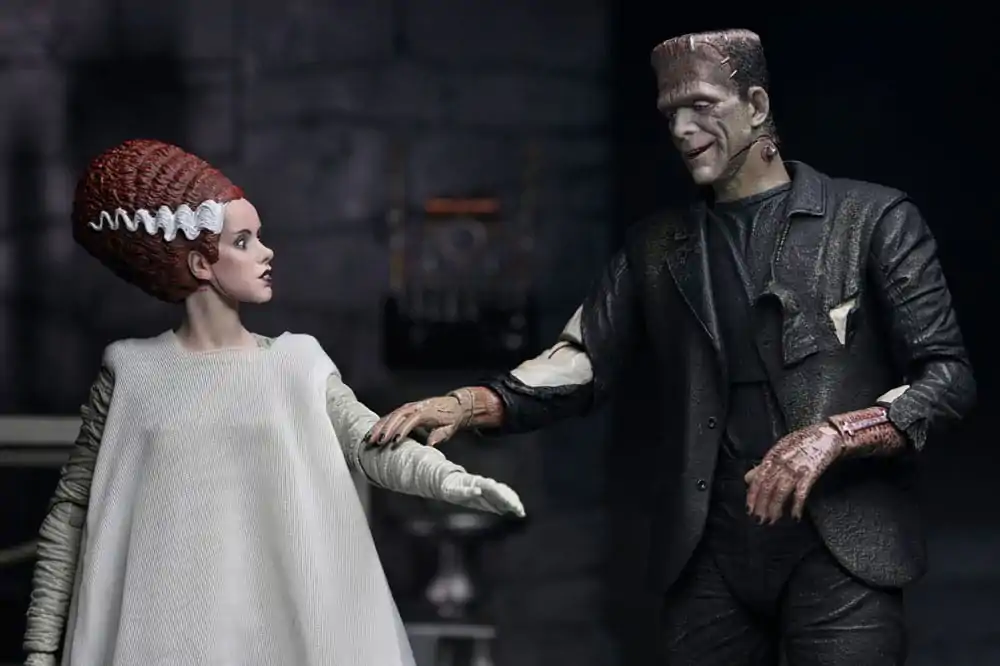 Universal Monsters Figurine de actiune set de 2 Bride of Frankenstein 90th Anniversary The Monster & His Mate 18 cm poza produsului
