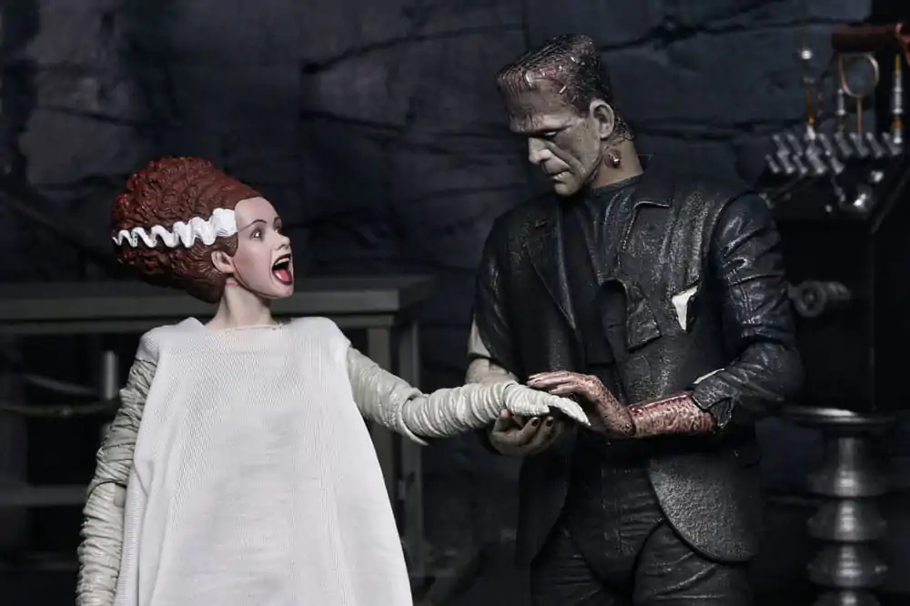 Universal Monsters Figurine de actiune set de 2 Bride of Frankenstein 90th Anniversary The Monster & His Mate 18 cm poza produsului