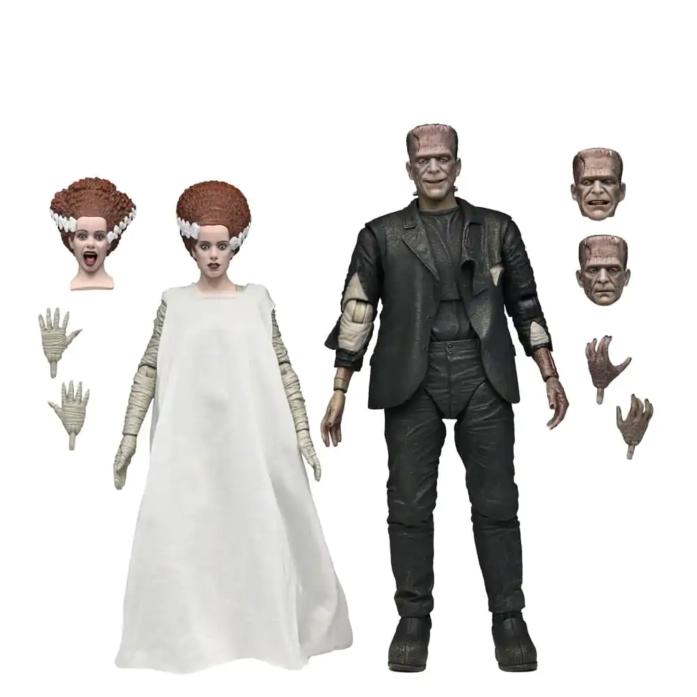 Universal Monsters Figurine de actiune set de 2 Bride of Frankenstein 90th Anniversary The Monster & His Mate 18 cm poza produsului