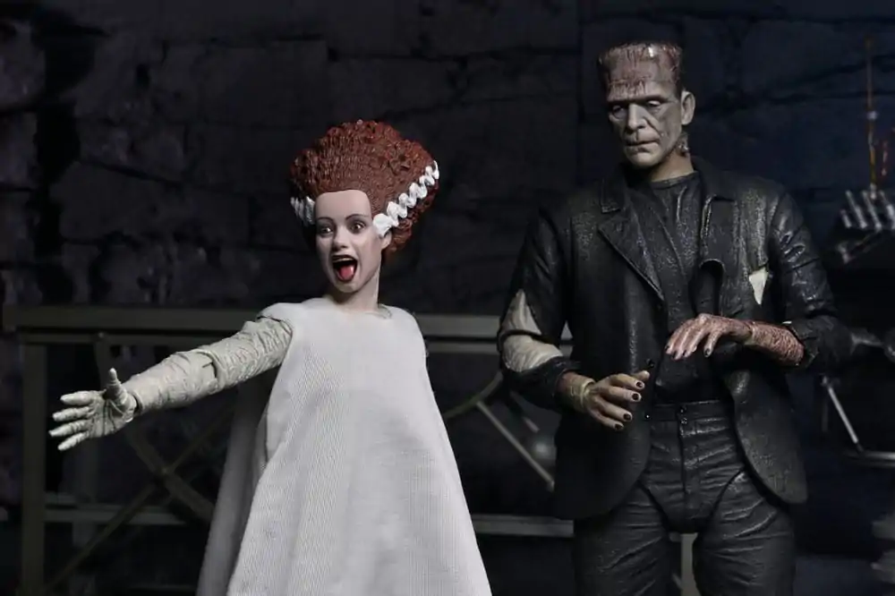 Universal Monsters Figurine de actiune set de 2 Bride of Frankenstein 90th Anniversary The Monster & His Mate 18 cm poza produsului