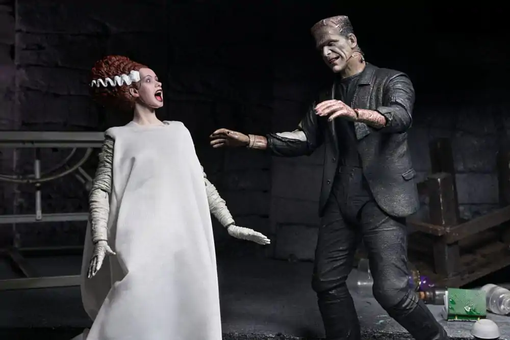 Universal Monsters Figurine de actiune set de 2 Bride of Frankenstein 90th Anniversary The Monster & His Mate 18 cm poza produsului
