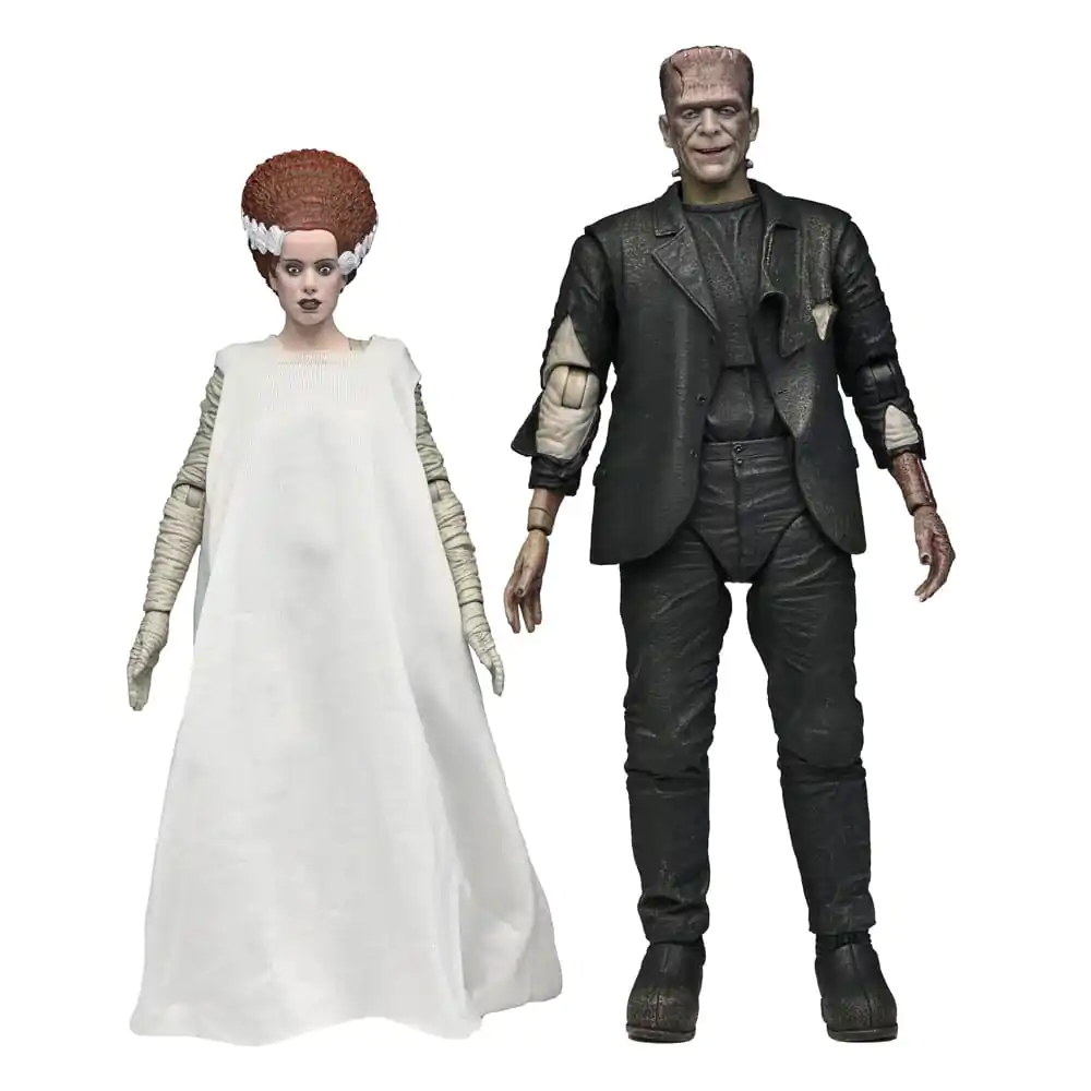 Universal Monsters Figurine de actiune set de 2 Bride of Frankenstein 90th Anniversary The Monster & His Mate 18 cm poza produsului