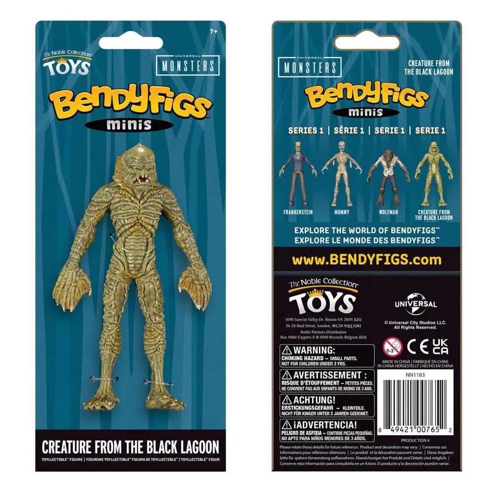 Figurina flexibila Universal Monsters Bendyfigs Creature from the Black Lagoon 14 cm poza produsului