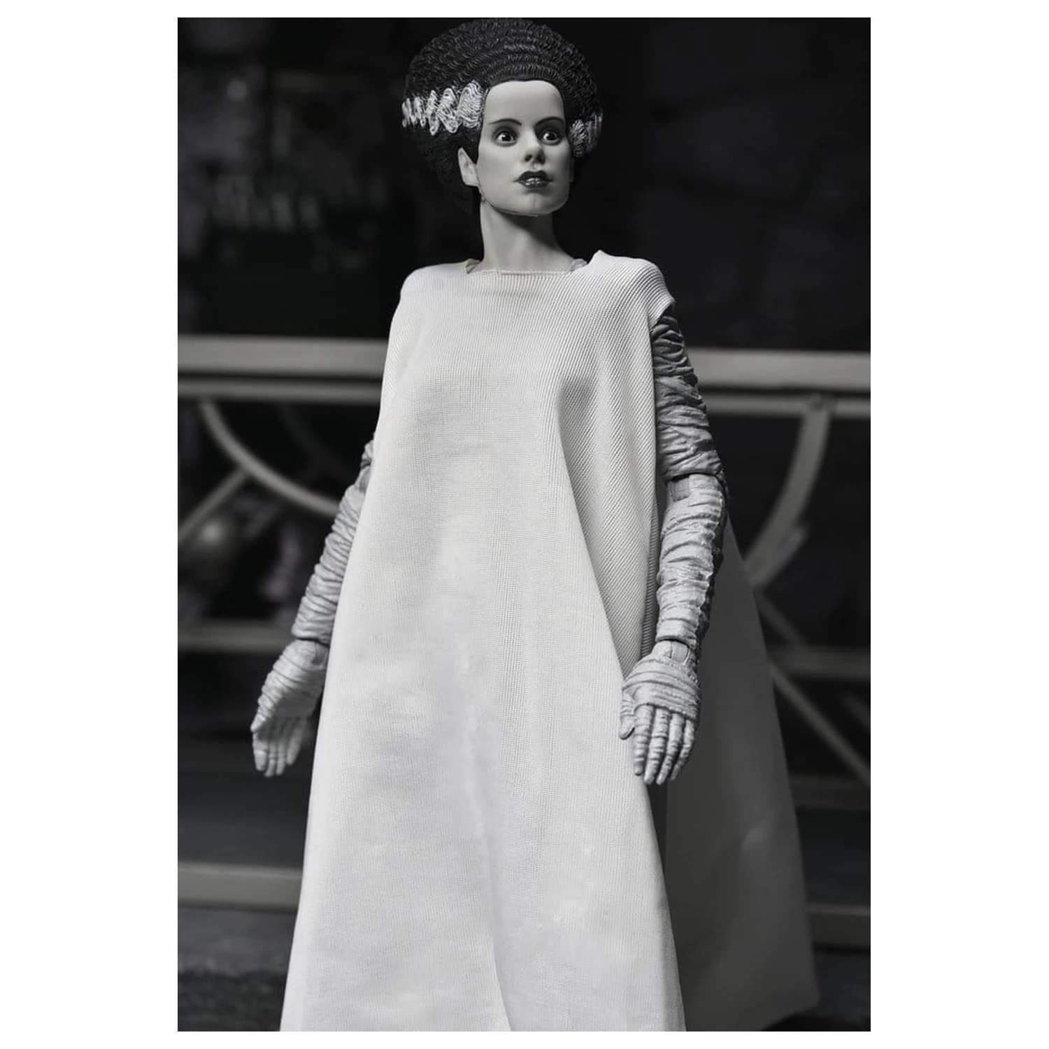 Universal Monsters Pachet 2 figurine articulabile Bride of Frankenstein 90th Anniversary The Monster & His Mate (B&W) 18 cm poza produsului