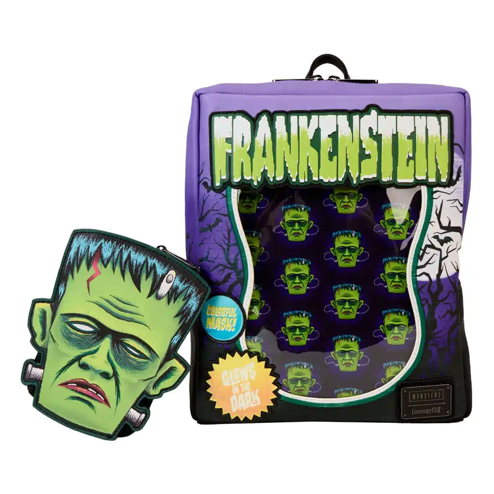 Universal Monsters by Loungefly Mini Rucsac Frankenstein Neon Mask poza produsului