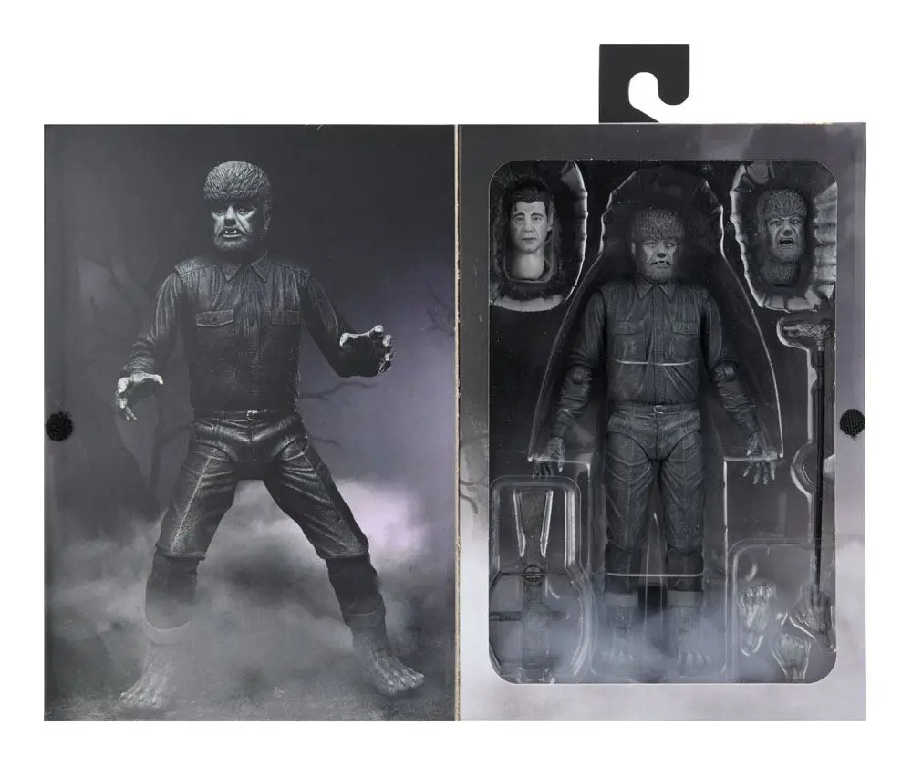Figurina de actiune Universal Monsters Ultimate The Wolf Man (Black & White) 18 cm poza produsului