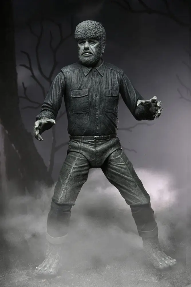 Figurina de actiune Universal Monsters Ultimate The Wolf Man (Black & White) 18 cm poza produsului