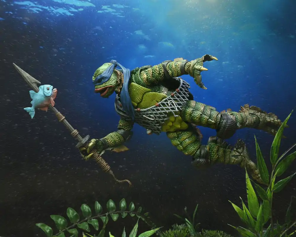Universal Monsters x Teenage Mutant Ninja Turtles Scale Action Figure Leonardo as the Creature 18 cm figurină de acțiune la scară poza produsului