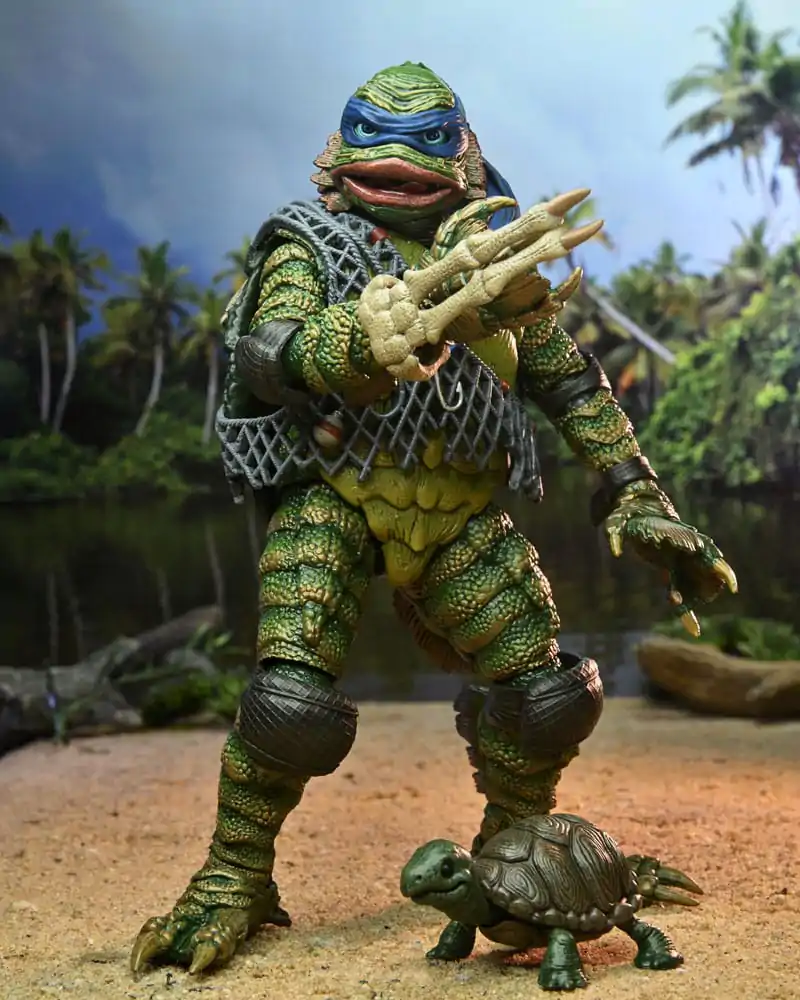 Universal Monsters x Teenage Mutant Ninja Turtles Scale Action Figure Leonardo as the Creature 18 cm figurină de acțiune la scară poza produsului