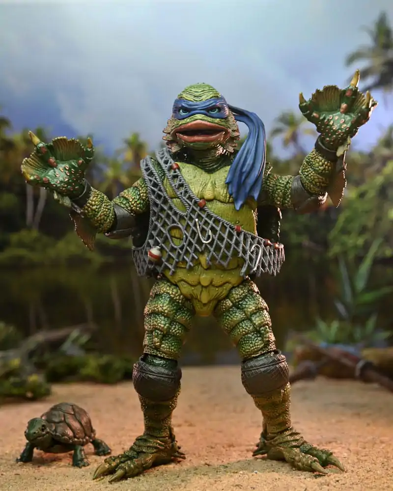 Universal Monsters x Teenage Mutant Ninja Turtles Scale Action Figure Leonardo as the Creature 18 cm figurină de acțiune la scară poza produsului