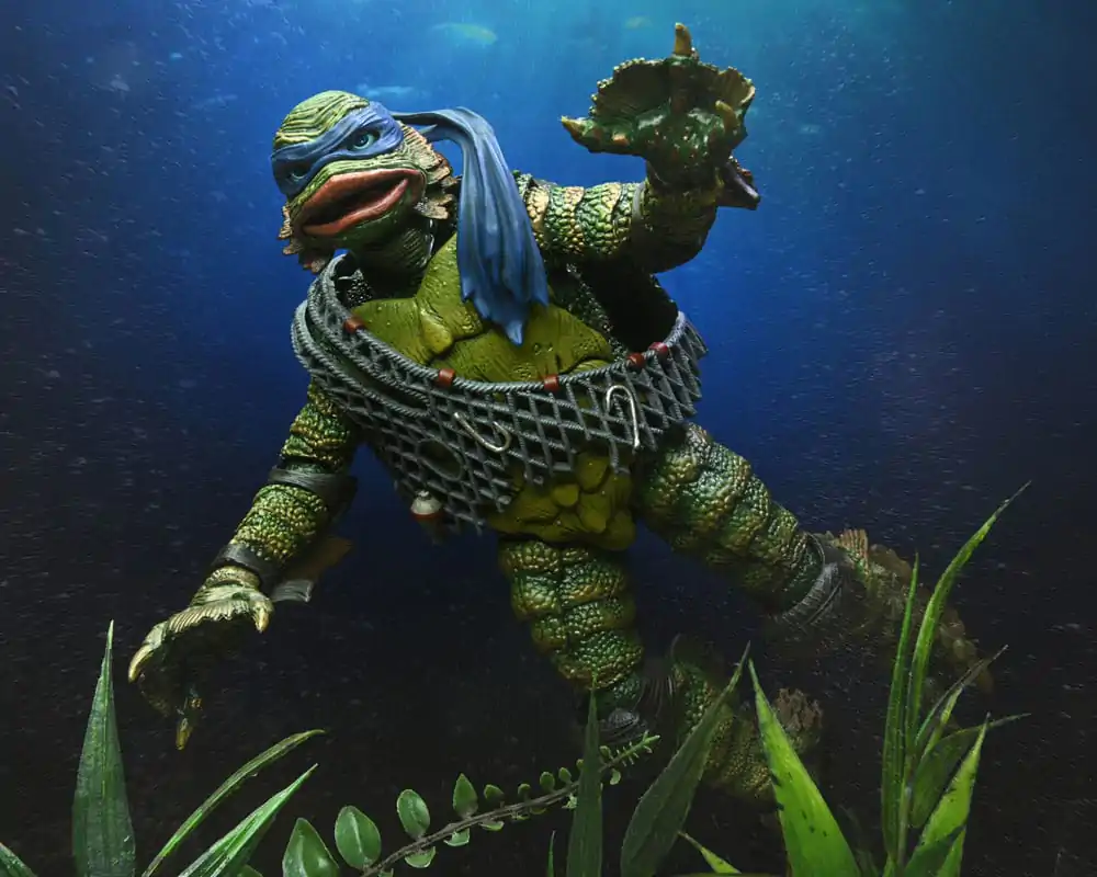 Universal Monsters x Teenage Mutant Ninja Turtles Scale Action Figure Leonardo as the Creature 18 cm figurină de acțiune la scară poza produsului
