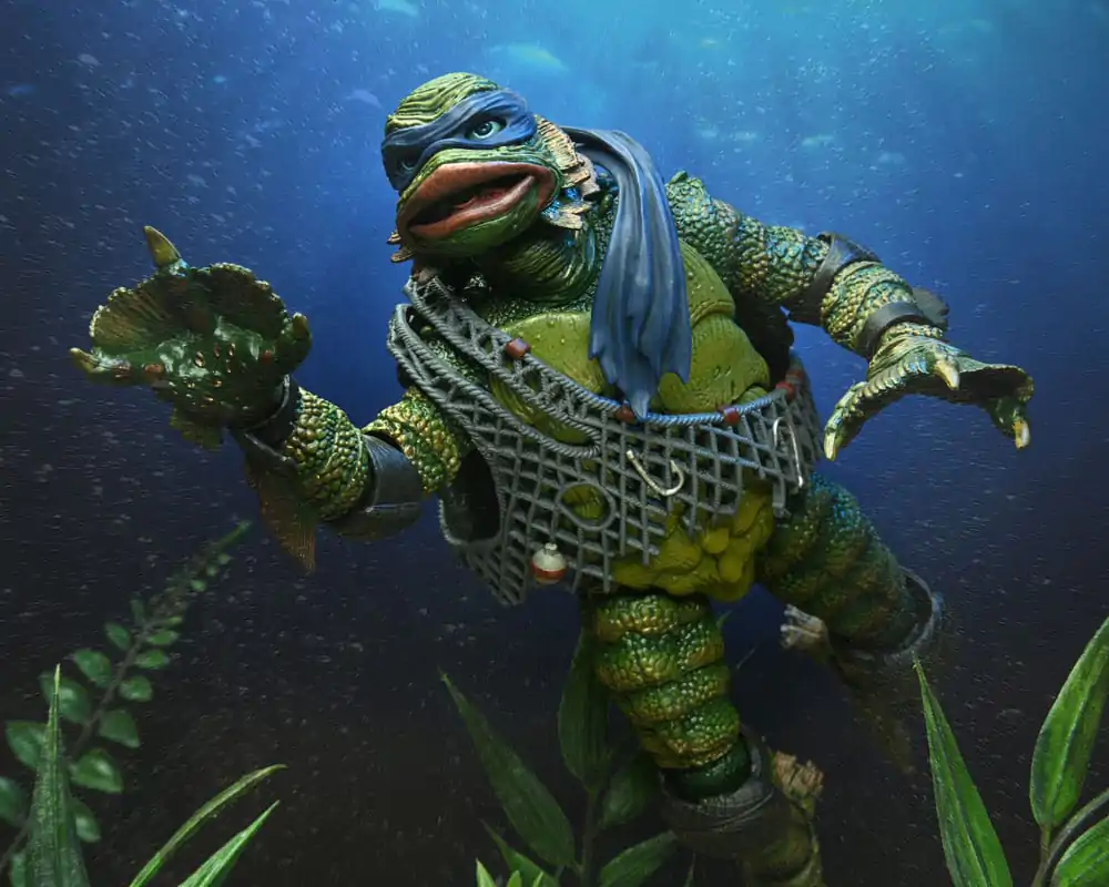 Universal Monsters x Teenage Mutant Ninja Turtles Scale Action Figure Leonardo as the Creature 18 cm figurină de acțiune la scară poza produsului