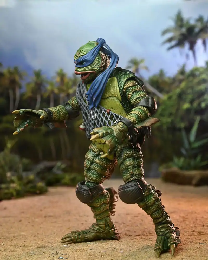 Universal Monsters x Teenage Mutant Ninja Turtles Scale Action Figure Leonardo as the Creature 18 cm figurină de acțiune la scară poza produsului