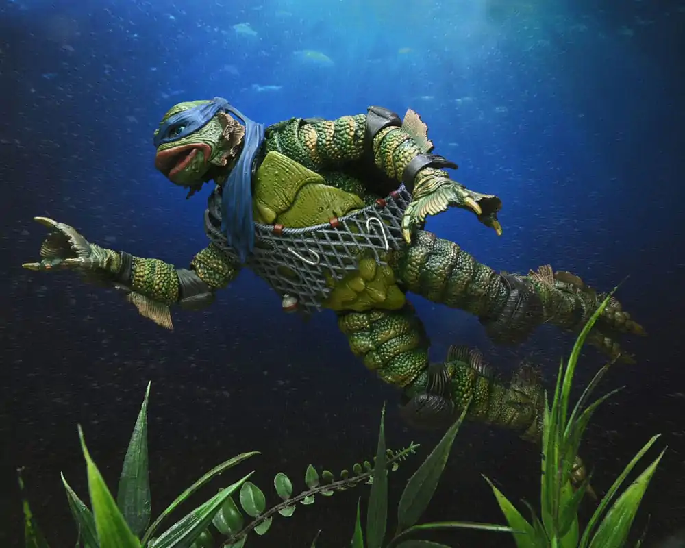 Universal Monsters x Teenage Mutant Ninja Turtles Scale Action Figure Leonardo as the Creature 18 cm figurină de acțiune la scară poza produsului