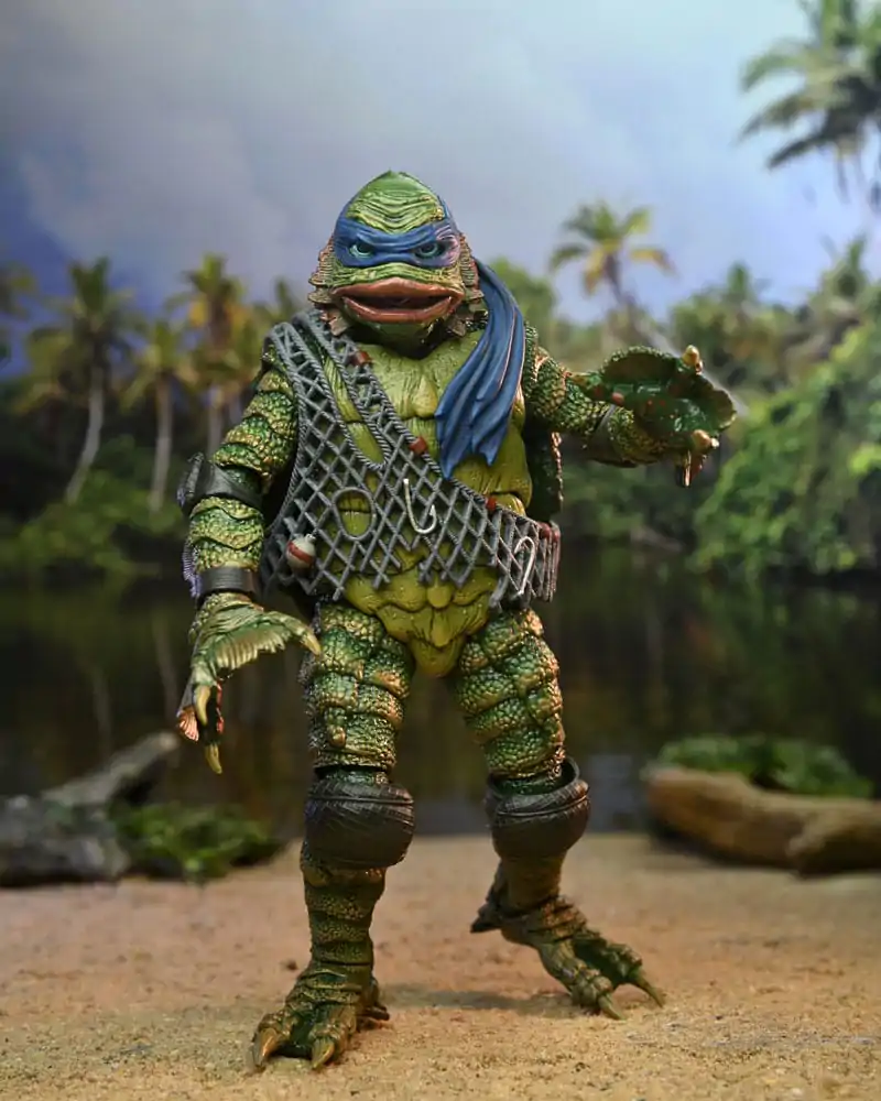 Universal Monsters x Teenage Mutant Ninja Turtles Scale Action Figure Leonardo as the Creature 18 cm figurină de acțiune la scară poza produsului