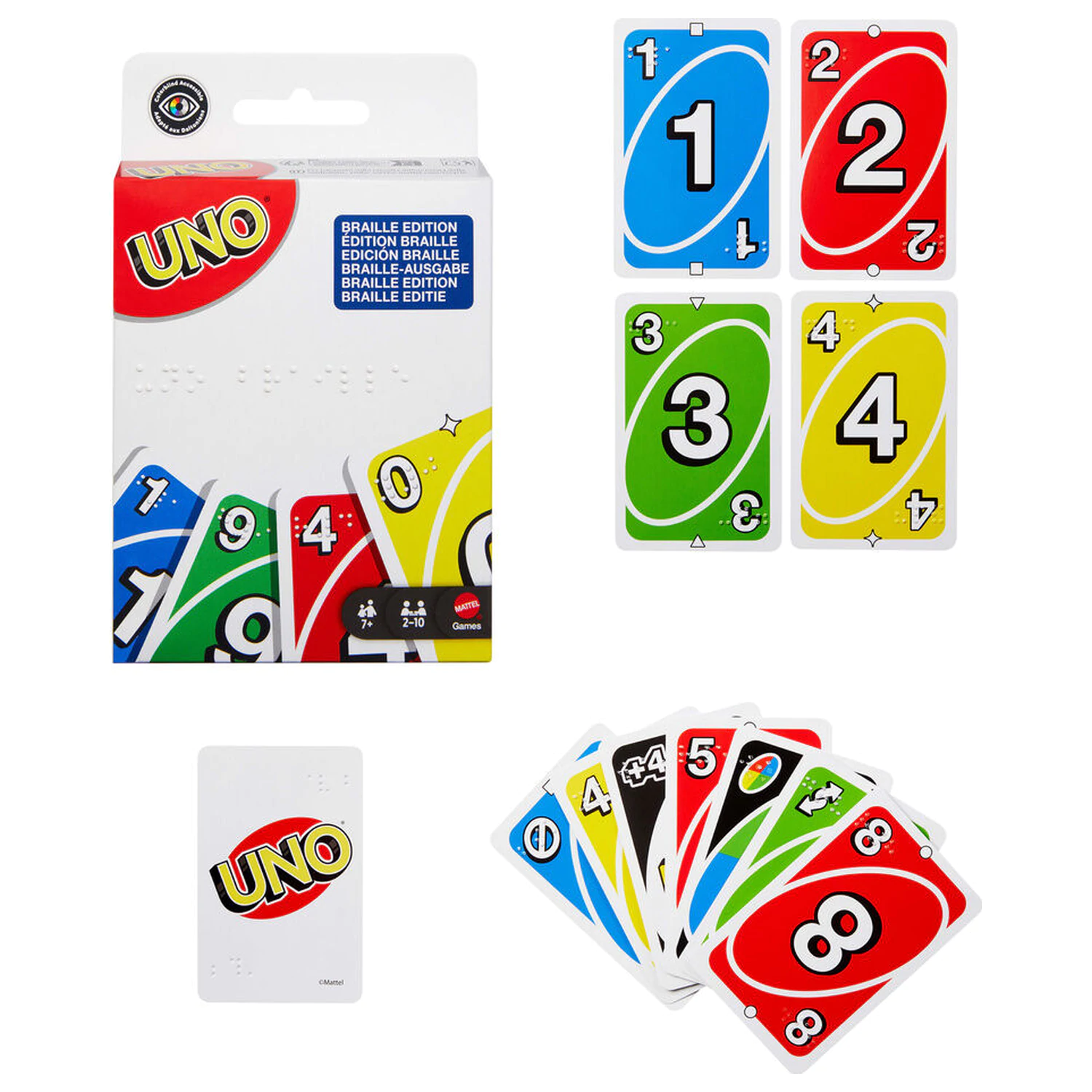 UNO Braille joc de carti poza produsului