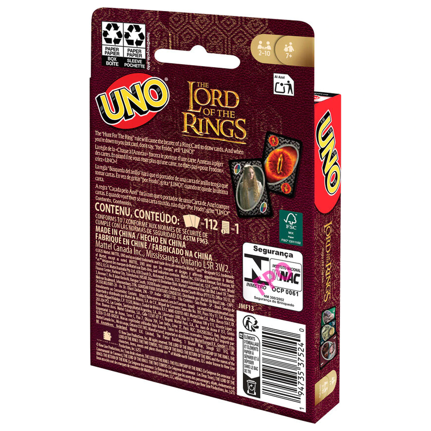 UNO Lord of the Rings joc de carti poza produsului