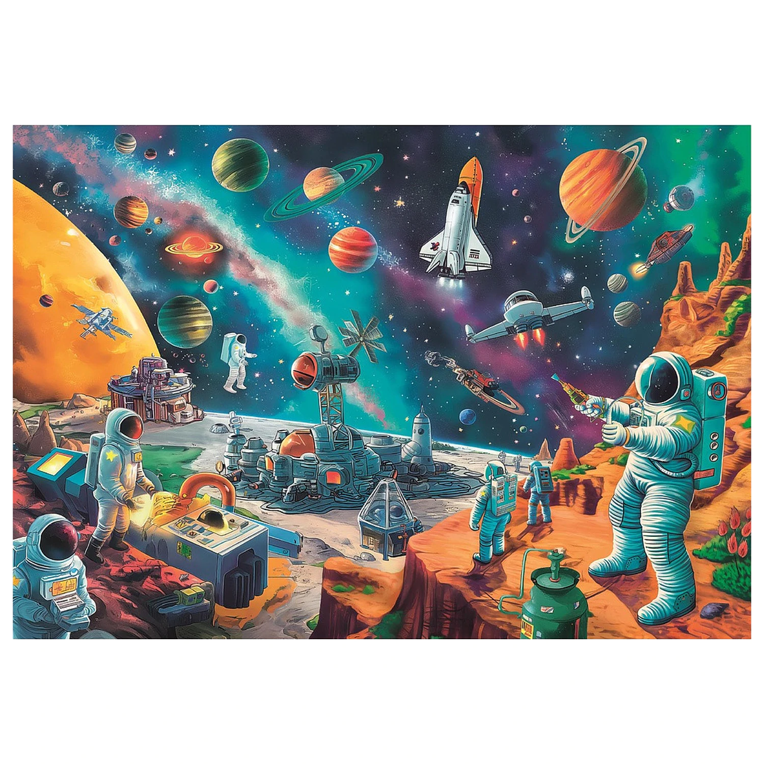 Space Cosmic Crew 104 piese puzzle poza produsului