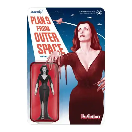 Figurină de acțiune Vampira ReAction Valul 01 Vampira Plan 9 Grayscale 10 cm poza produsului