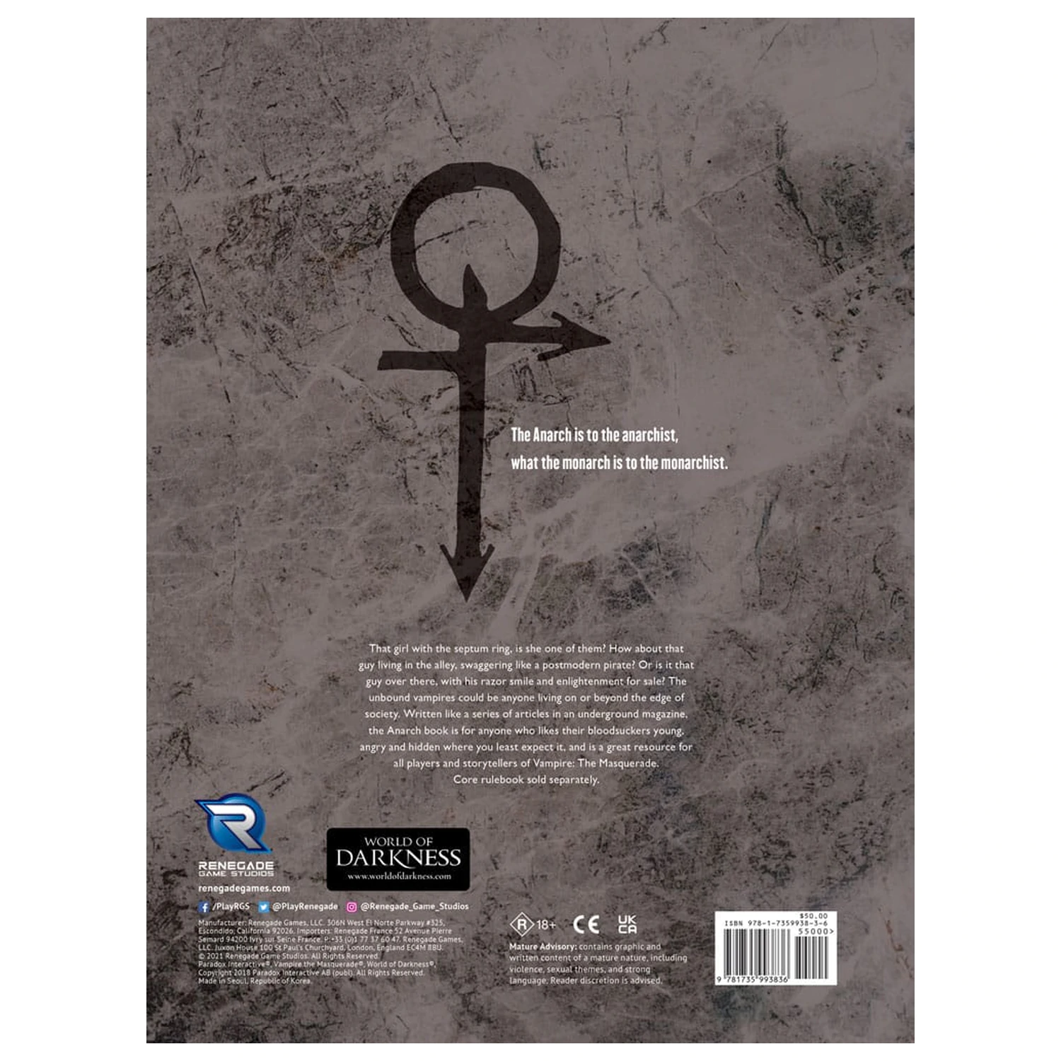 Vampire: The Masquerade 5th Edition RPG book Alma Maters Sourcebook Versiune engleza poza produsului