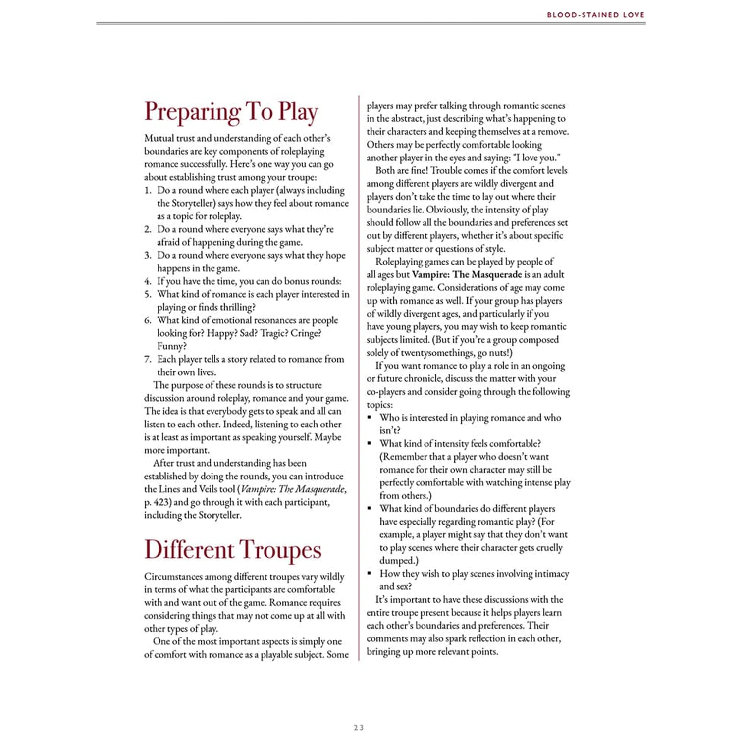 Vampire: The Masquerade 5th Edition RPG carte Blood-Stained Love Sourcebook *Versiunea engleza* poza produsului