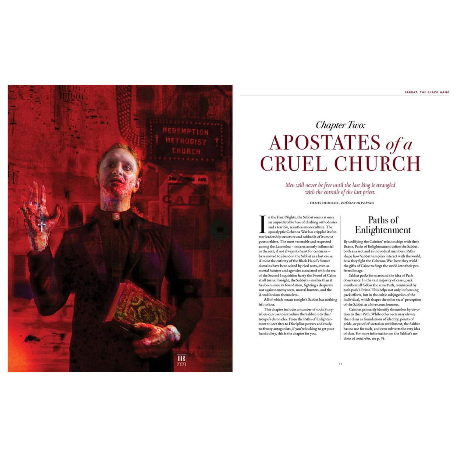 Vampire: The Masquerade A cincea editie carte de joc de rol Sabbat: The Black Hand Sourcebook *Versiune Engleza* poza produsului