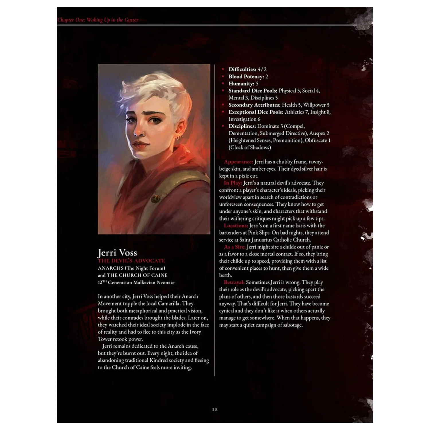 Vampire: The Masquerade 5th Edition RPG carte The Crimson Gutter Chronicle carte Versiune în limba engleză poza produsului