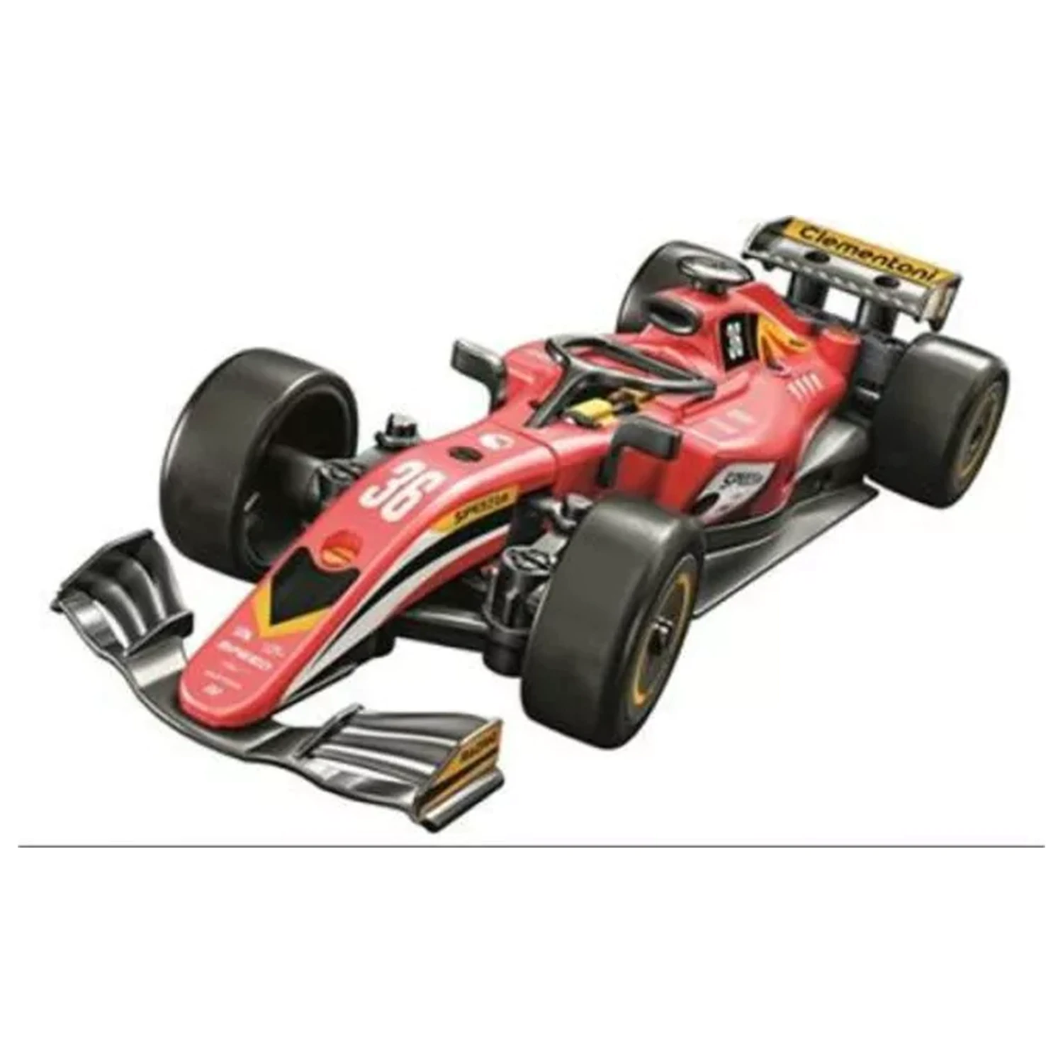 Race Car Red Mechanics Construction Toy poza produsului