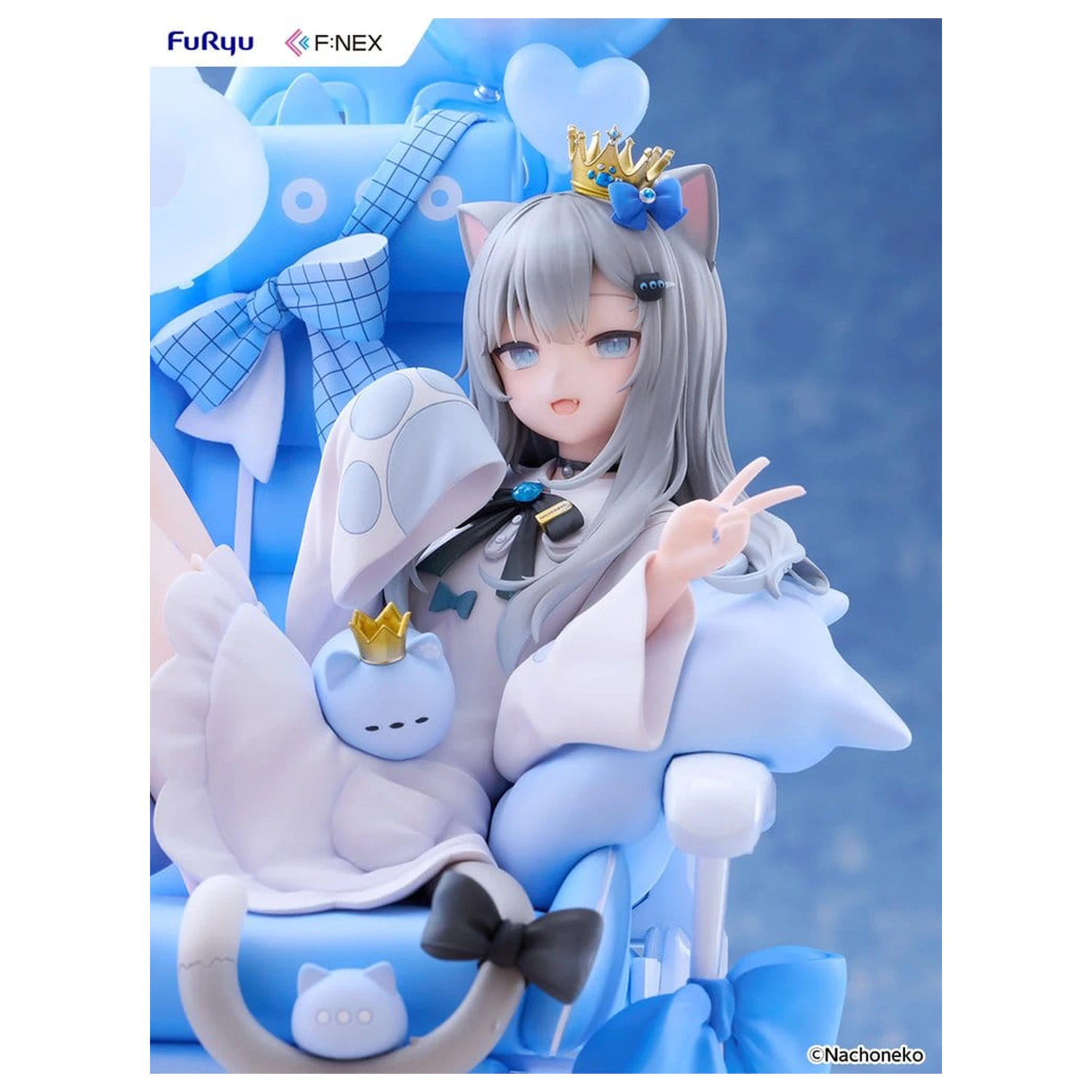 Figura PVC Virtual YouTuber F:NEX 1/7 Nachoneko Birthday Ver. 24 cm poza produsului