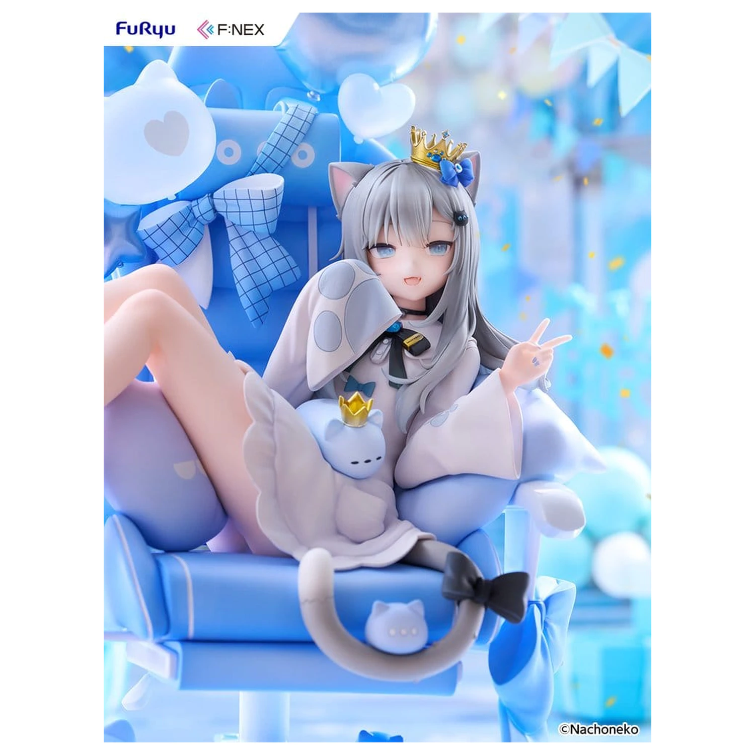 Figura PVC Virtual YouTuber F:NEX 1/7 Nachoneko Birthday Ver. 24 cm poza produsului