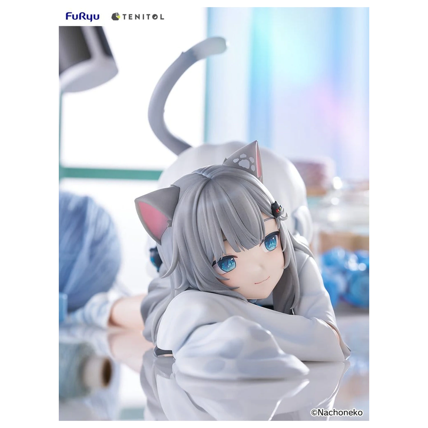 Virtual Youtuber Tenitol Big Noodle Stopper PVC Figura Nachoneko 18 cm poza produsului