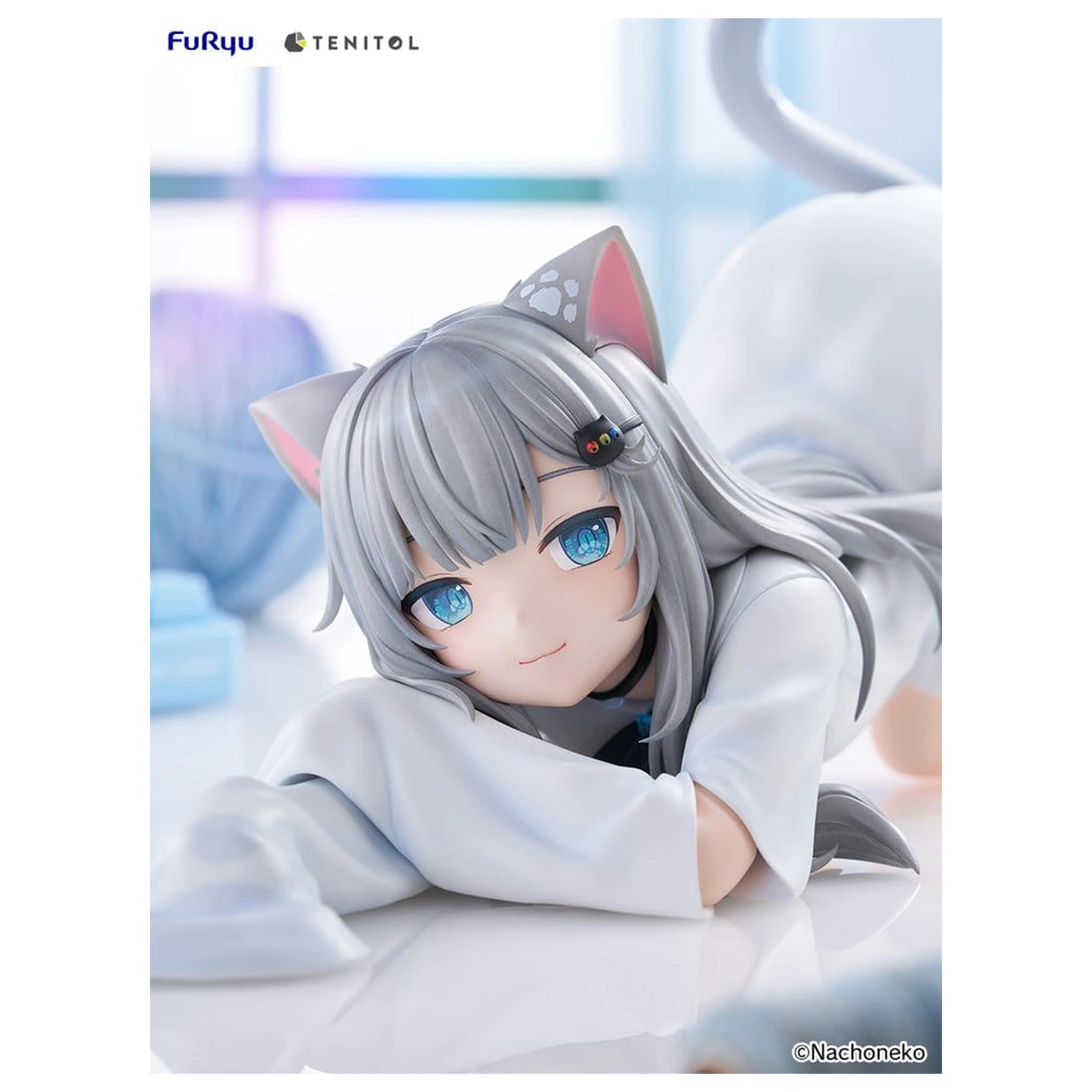 Virtual Youtuber Tenitol Big Noodle Stopper PVC Figura Nachoneko 18 cm poza produsului
