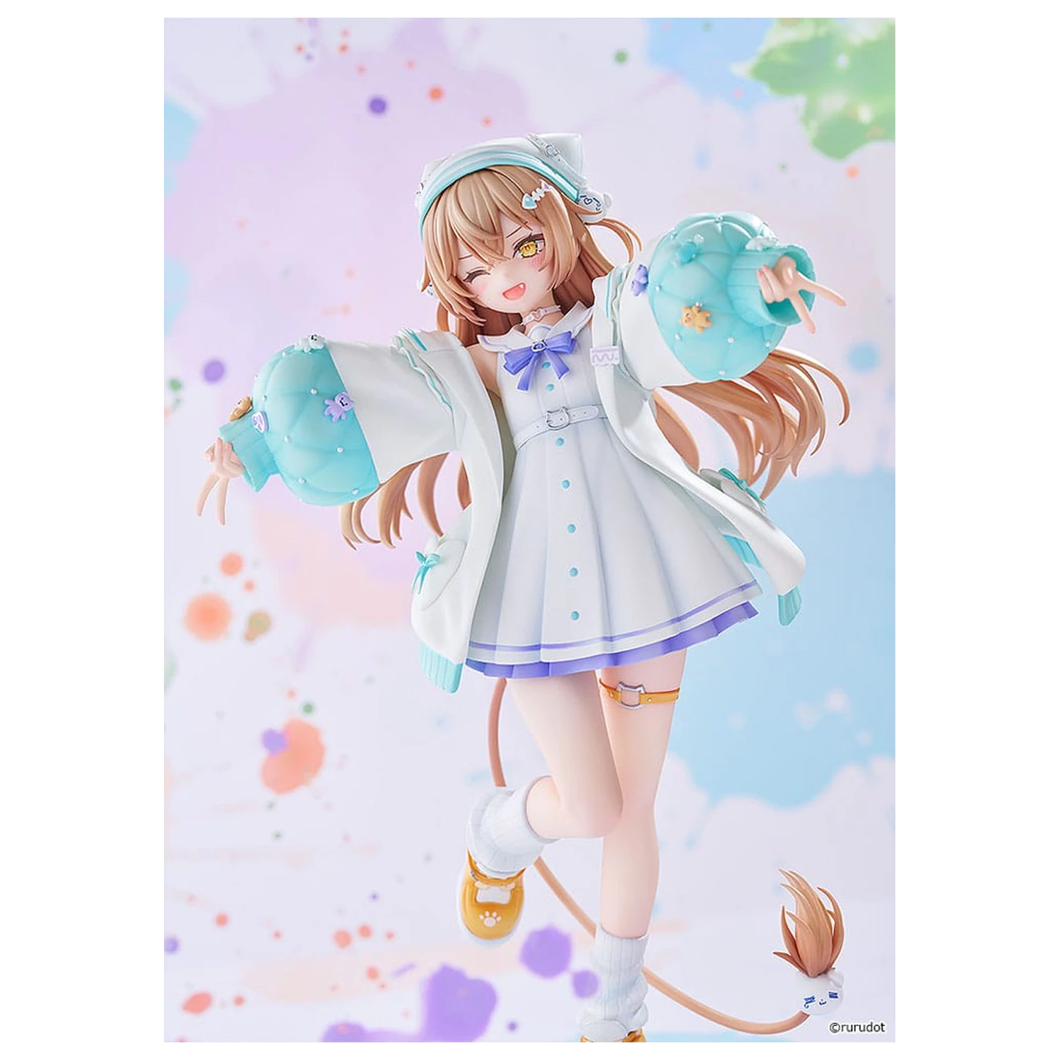 Figurina VTuber PVC Statuie 1/7 Rurudo Lion Pastel Oniku Ver. 25 cm poza produsului