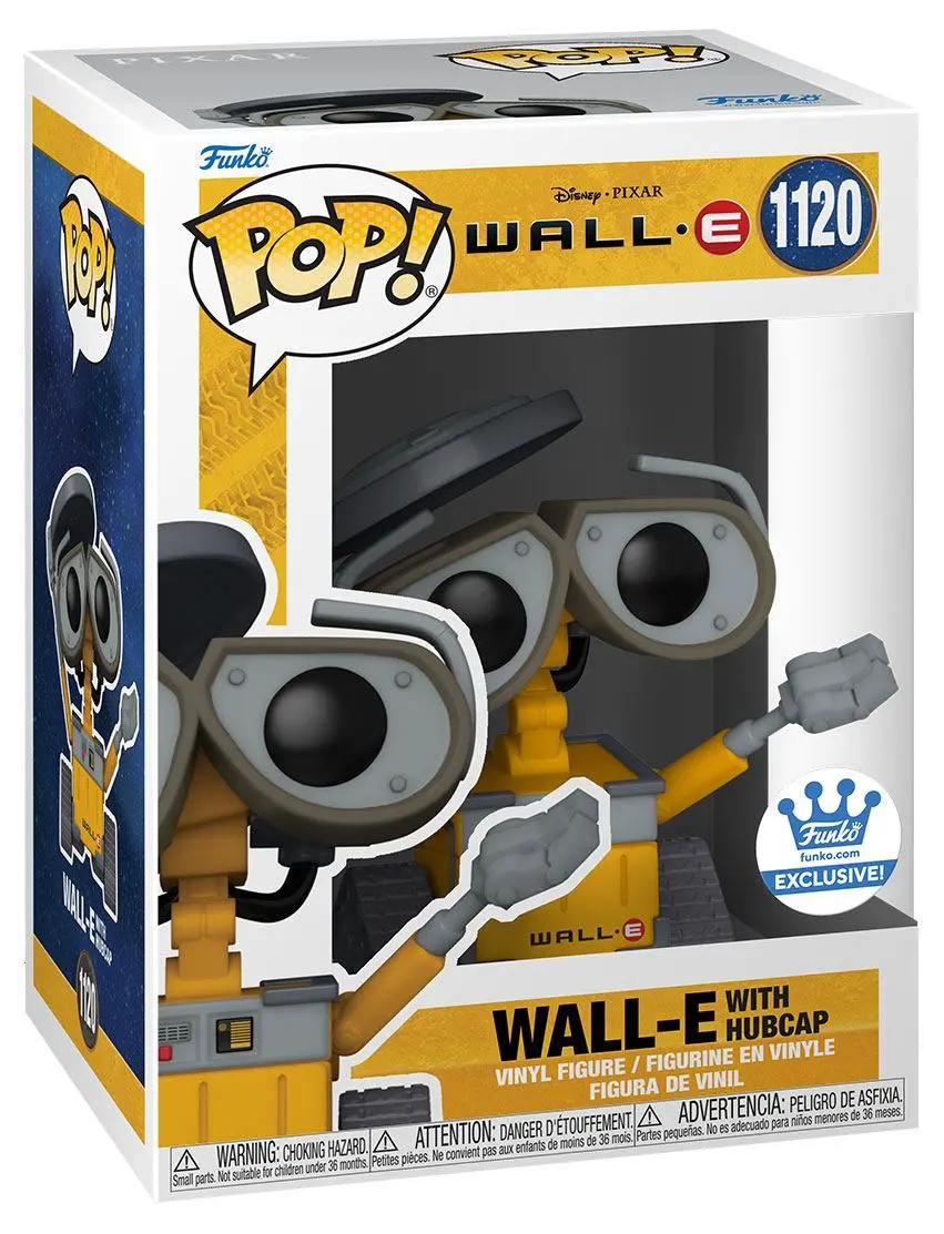 Wall-E POP! Movies Figurina Vinyl Wall-E with Hubcap Exclusive 9 cm poza produsului