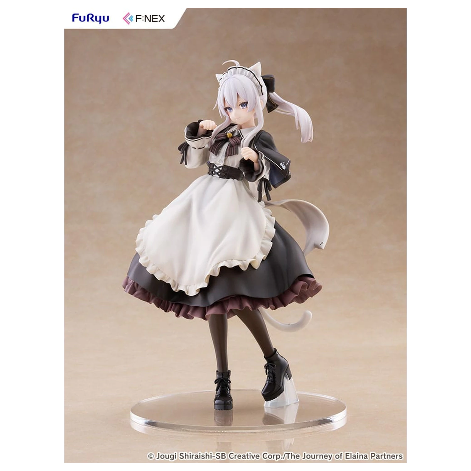Wandering Witch: The Journey of Elaina F:NEX statuie din PVC 1/7 Elaina Maid costume with cat ears Ver. 24 cm poza produsului
