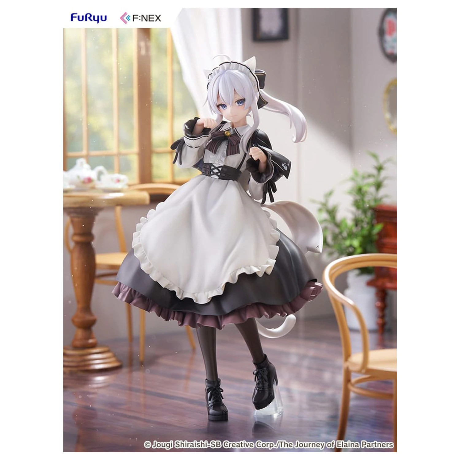 Wandering Witch: The Journey of Elaina F:NEX statuie din PVC 1/7 Elaina Maid costume with cat ears Ver. 24 cm poza produsului