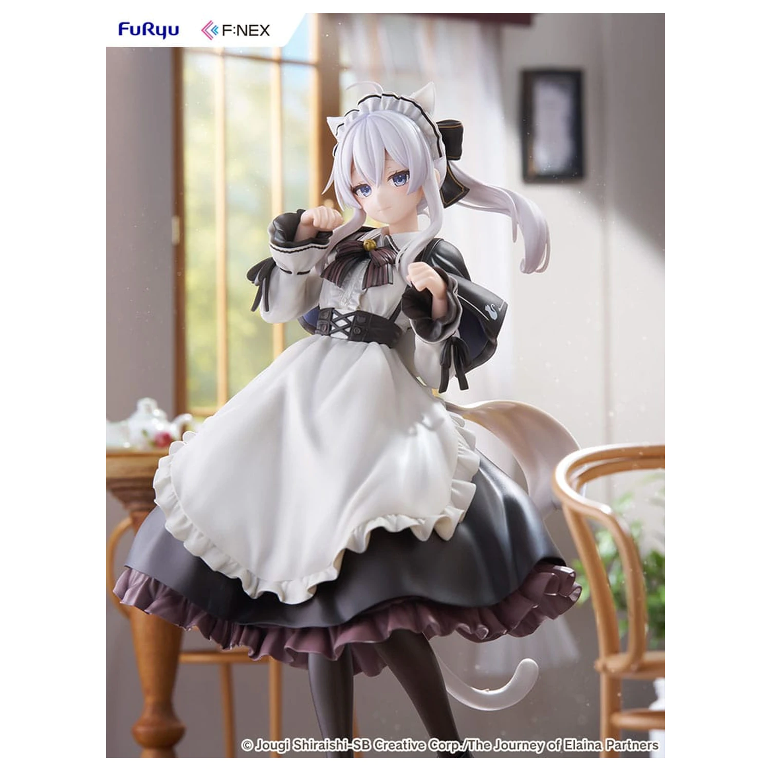 Wandering Witch: The Journey of Elaina F:NEX statuie din PVC 1/7 Elaina Maid costume with cat ears Ver. 24 cm poza produsului