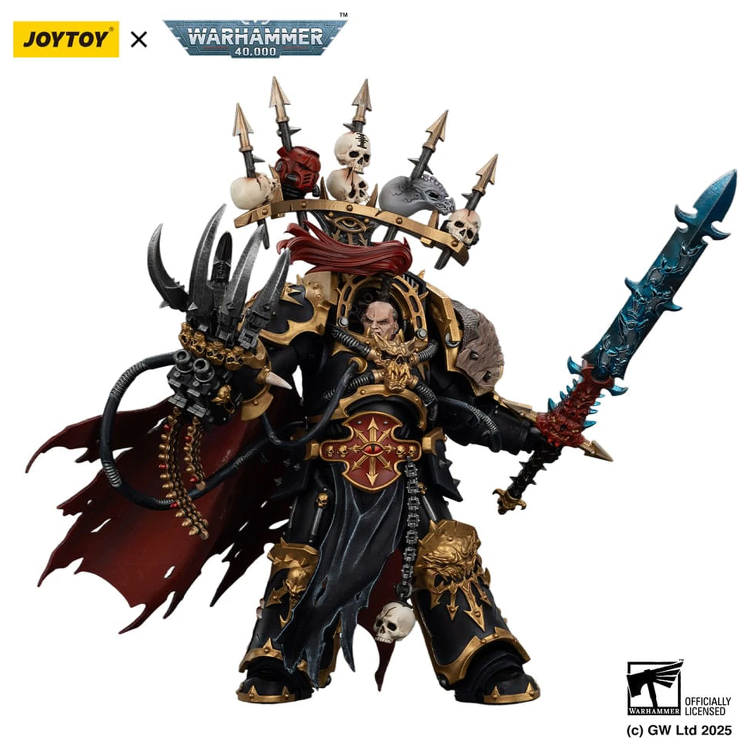 Warhammer 40,000 Figurina de actiune Black Legion Abaddon the Despoiler cu Drach'nyen and the Talo 16 cm poza produsului
