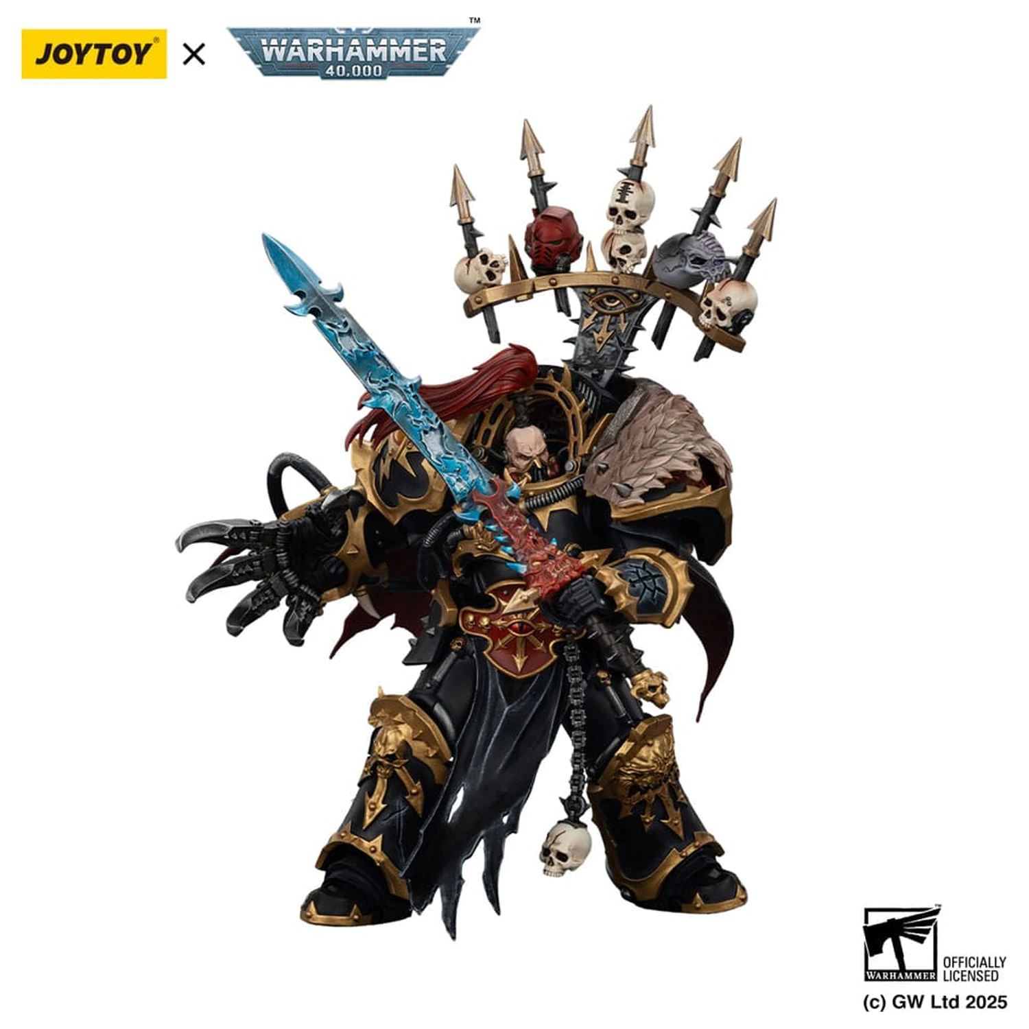 Warhammer 40,000 Figurina de actiune Black Legion Abaddon the Despoiler cu Drach'nyen and the Talo 16 cm poza produsului