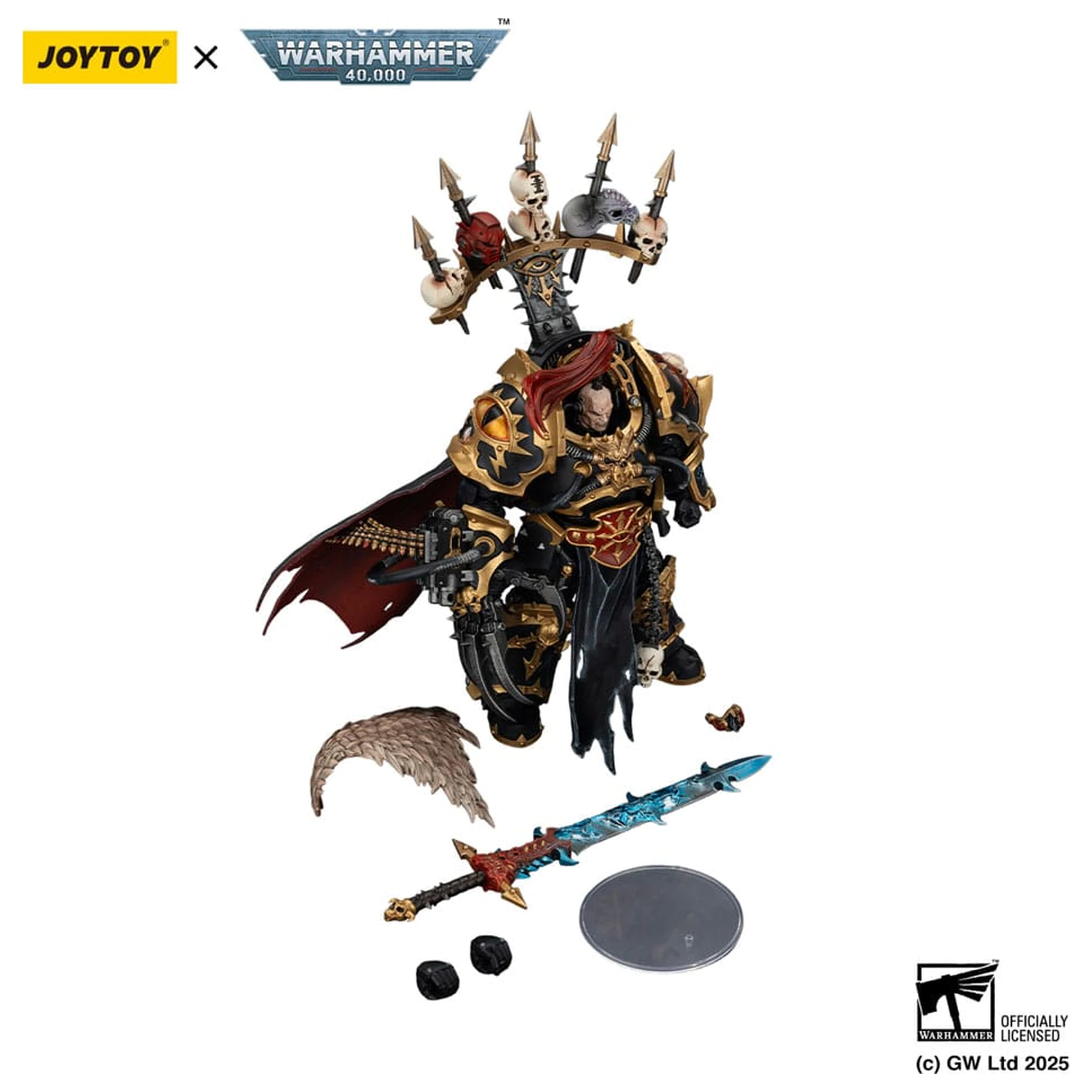Warhammer 40,000 Figurina de actiune Black Legion Abaddon the Despoiler cu Drach'nyen and the Talo 16 cm poza produsului