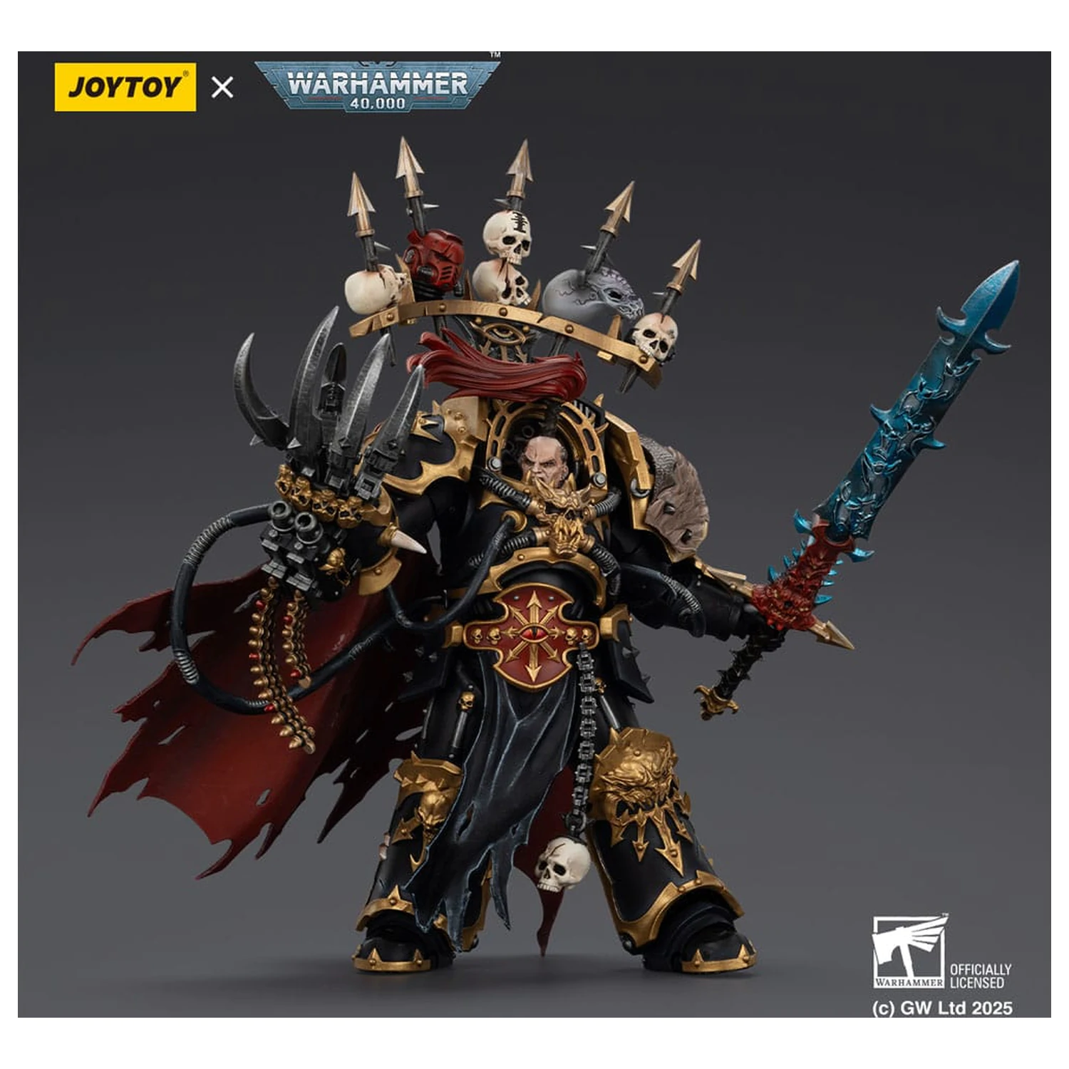 Warhammer 40,000 Figurina de actiune Black Legion Abaddon the Despoiler cu Drach'nyen and the Talo 16 cm poza produsului