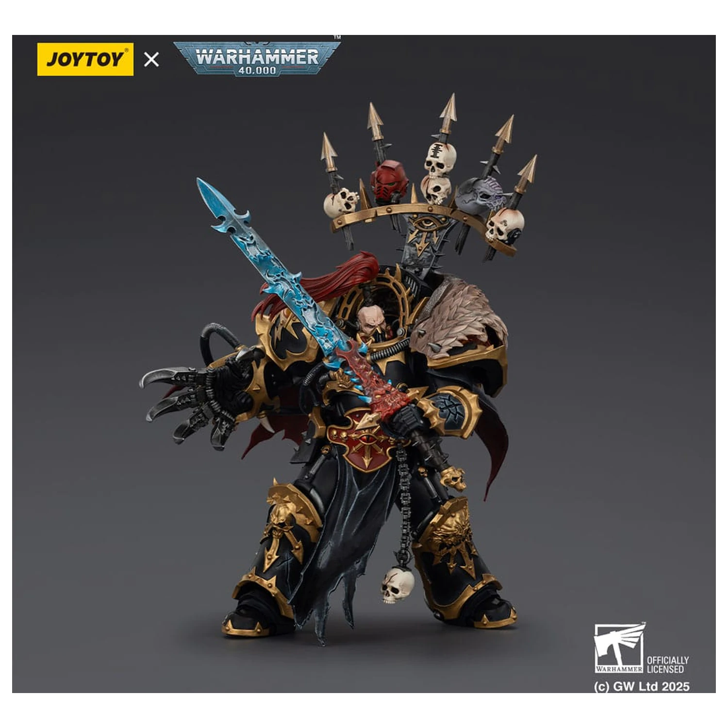 Warhammer 40,000 Figurina de actiune Black Legion Abaddon the Despoiler cu Drach'nyen and the Talo 16 cm poza produsului