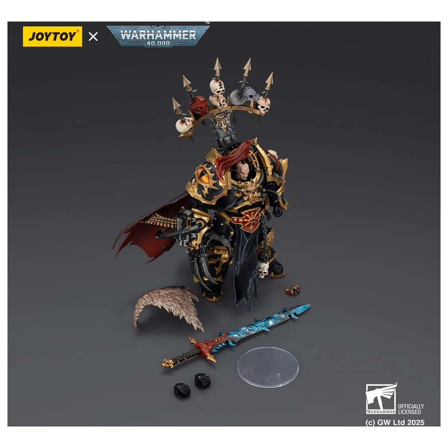 Warhammer 40,000 Figurina de actiune Black Legion Abaddon the Despoiler cu Drach'nyen and the Talo 16 cm poza produsului
