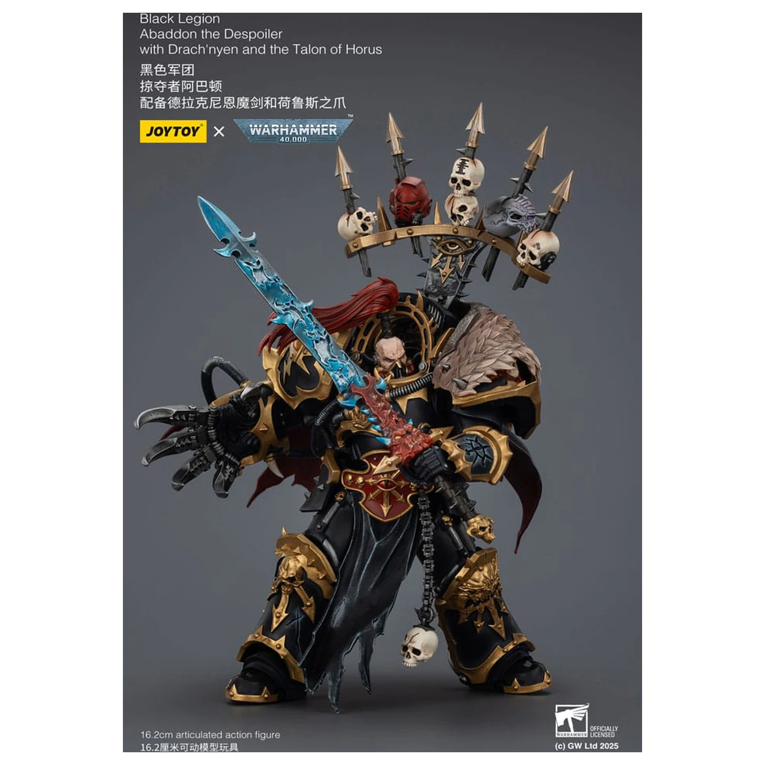 Warhammer 40,000 Figurina de actiune Black Legion Abaddon the Despoiler cu Drach'nyen and the Talo 16 cm poza produsului