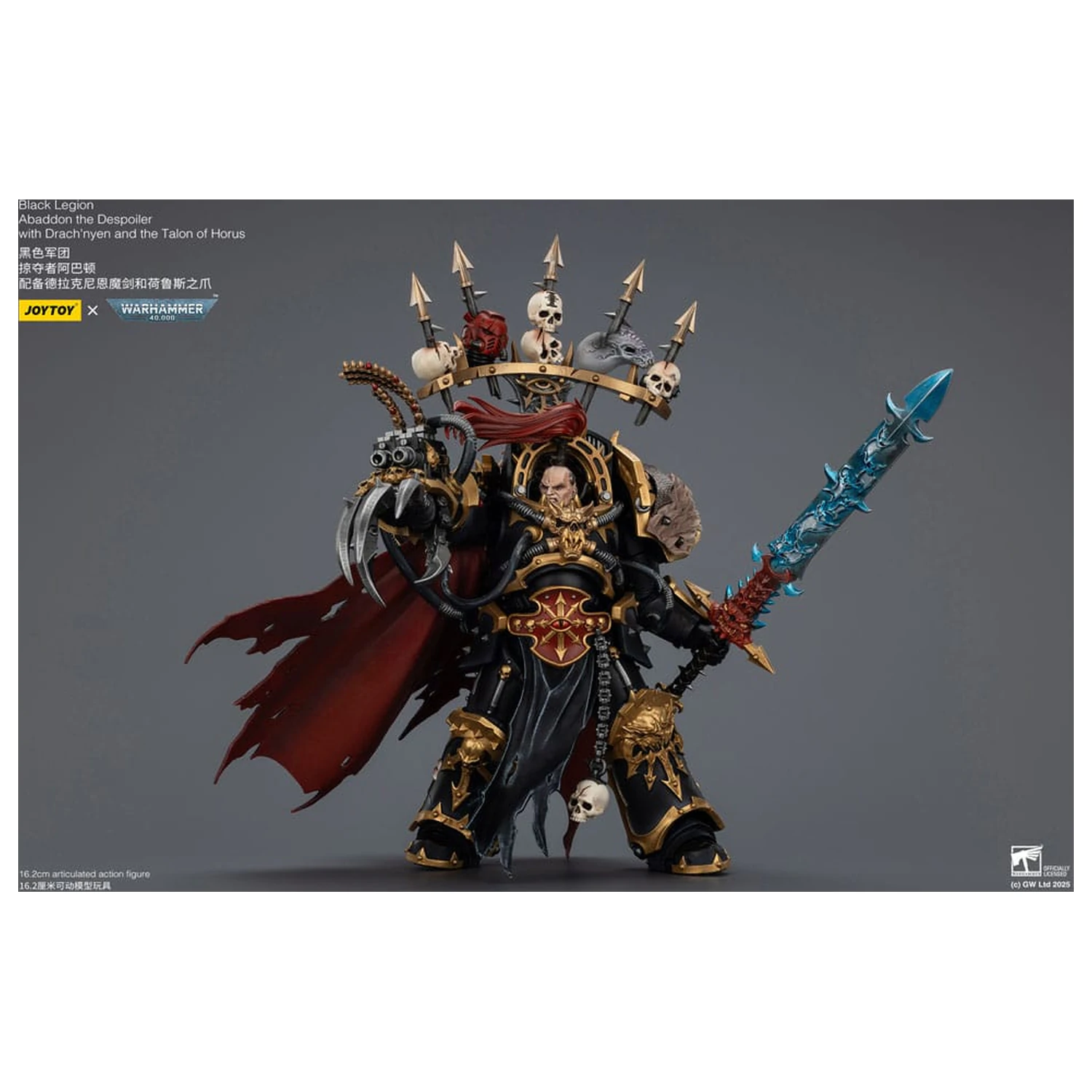 Warhammer 40,000 Figurina de actiune Black Legion Abaddon the Despoiler cu Drach'nyen and the Talo 16 cm poza produsului