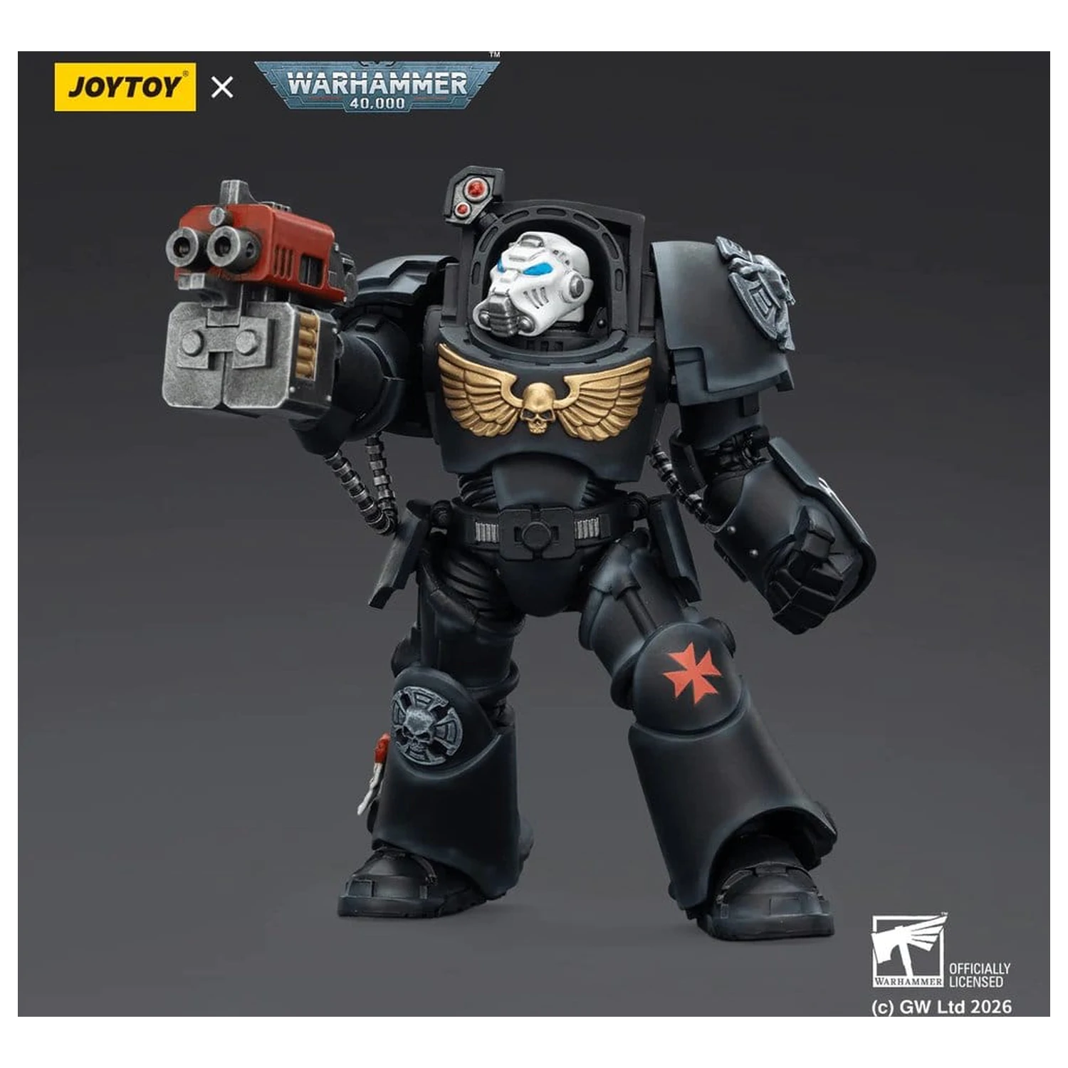 Warhammer 40,000 Figurina de actiune Black Templars Terminator 2 cu Power Fist si Storm Bolter 14 cm poza produsului