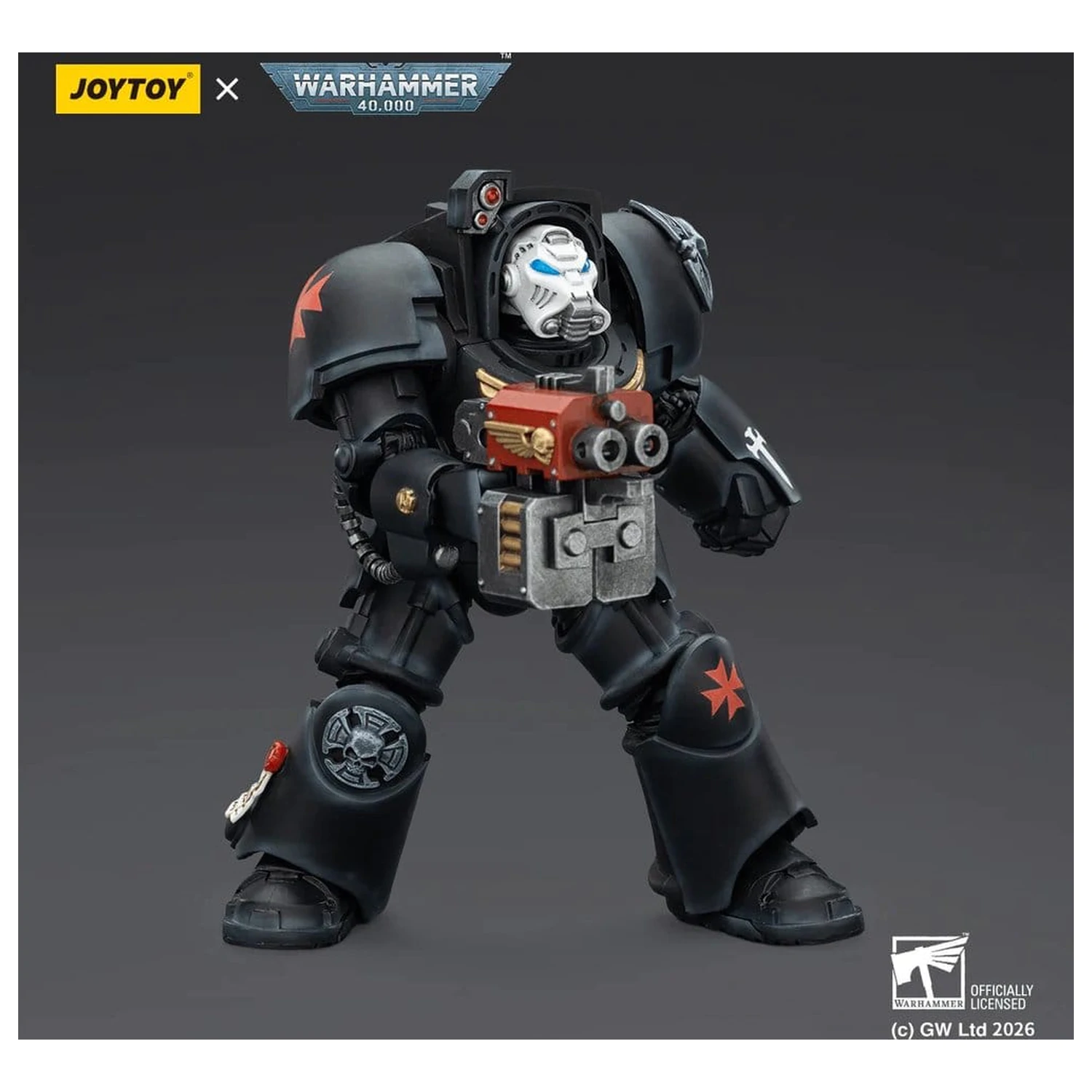 Warhammer 40,000 Figurina de actiune Black Templars Terminator 2 cu Power Fist si Storm Bolter 14 cm poza produsului