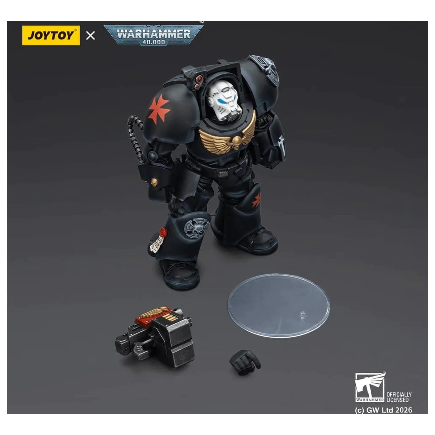 Warhammer 40,000 Figurina de actiune Black Templars Terminator 2 cu Power Fist si Storm Bolter 14 cm poza produsului